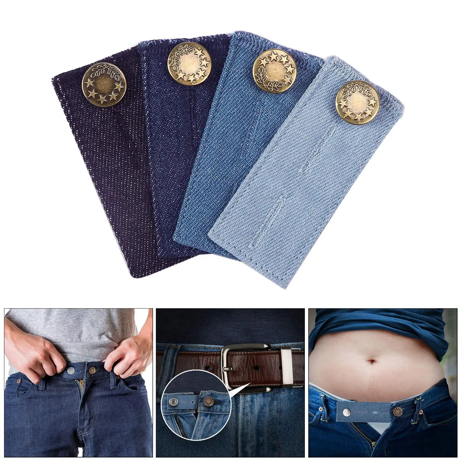 Gather 4x Hosen Extender Jean Taille Extender Hosen Taste Extender für