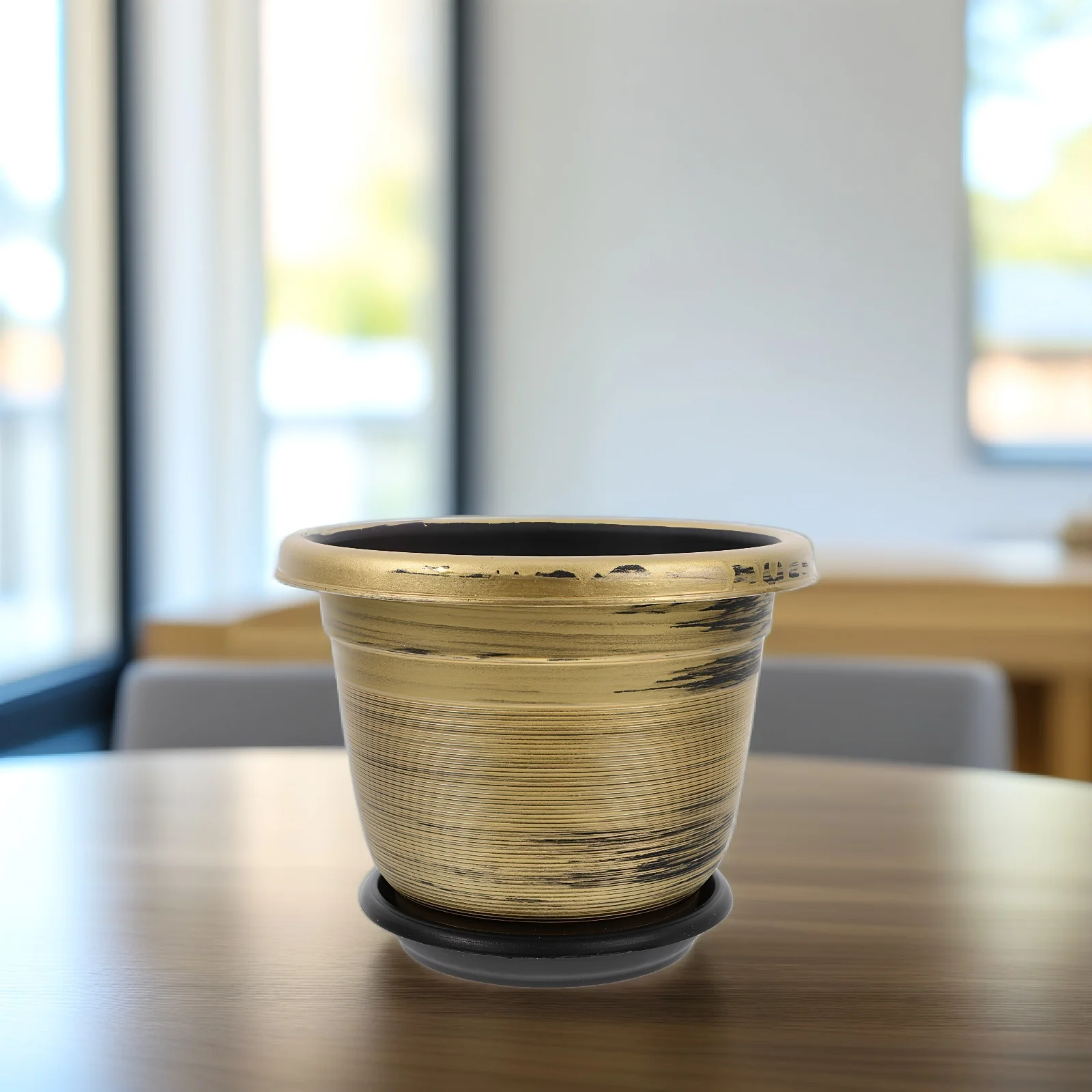 

5 set Thickened Flower Pots Planting Containers Durable PP Material Garden Patio Decor Planter Bowls Succulent Cactus Drainage