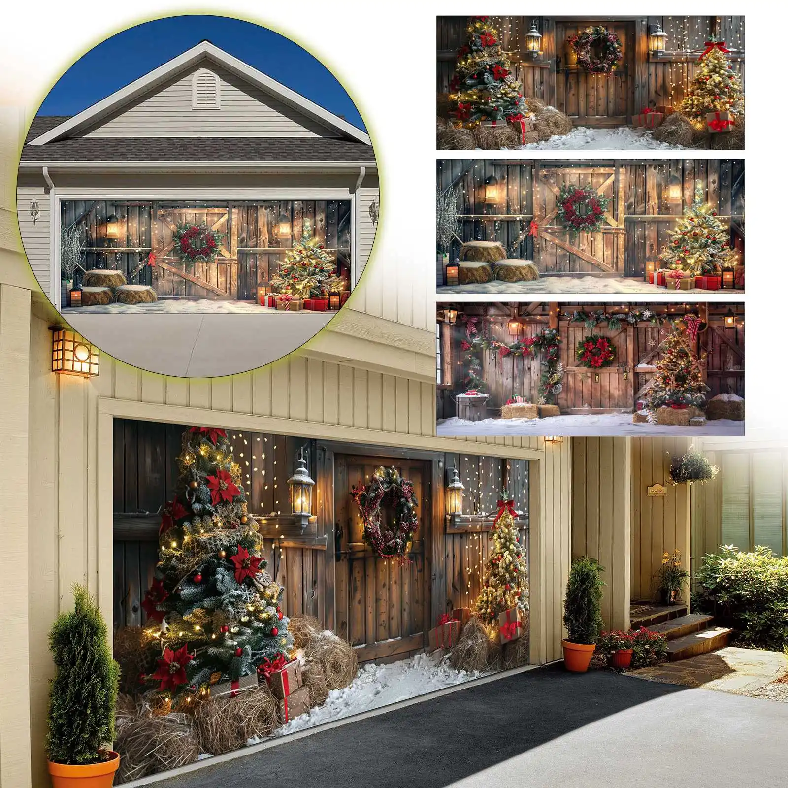 New The Merry Christmas Christmas The Background Christmas Party Santa Photography Christmas Garage Door Background Party Banner