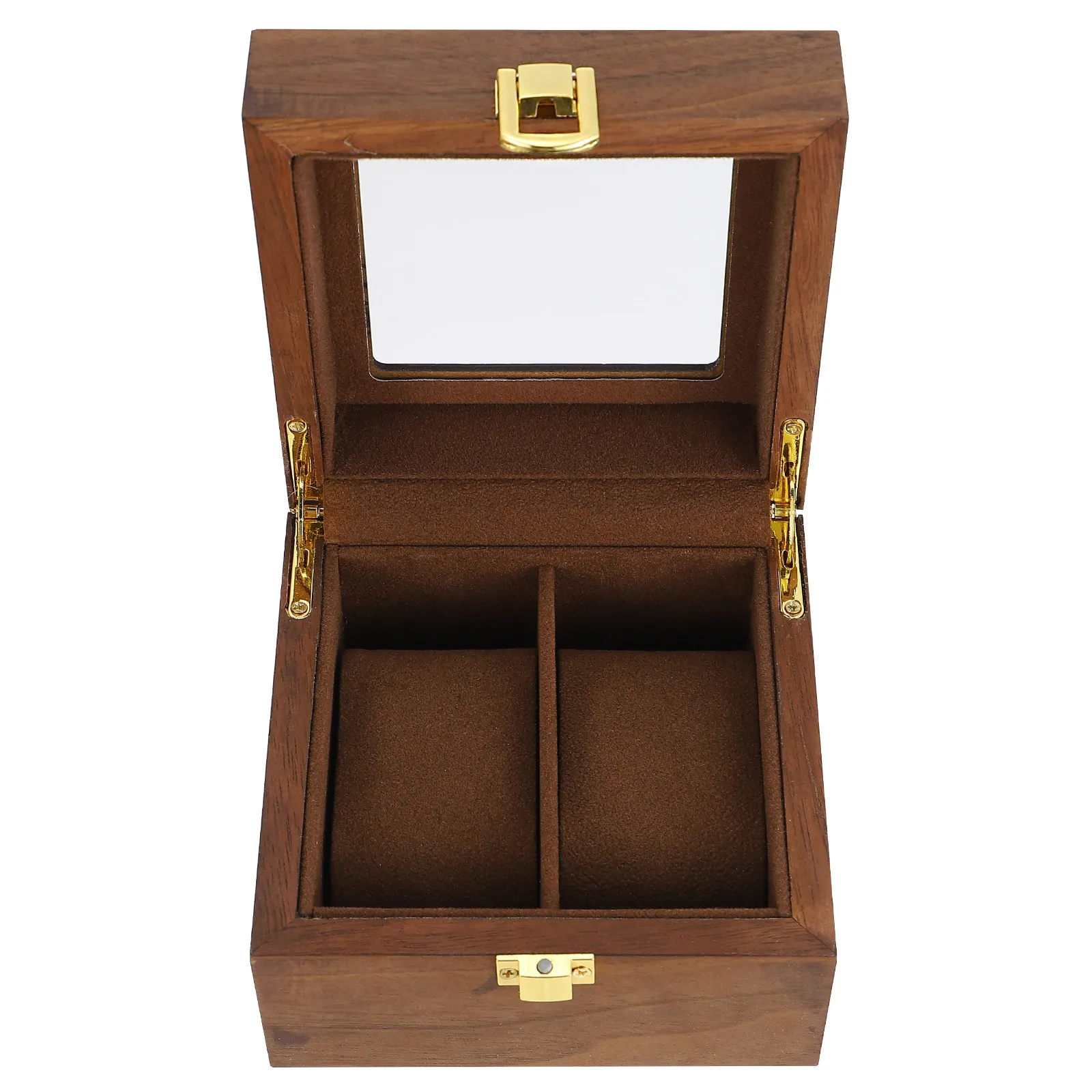 1Pcs Sturdy Watch Storage Box 2 Slots Removable Pads Dust Proof Scratch Resistant Watch Display Case Gift Packaging Box