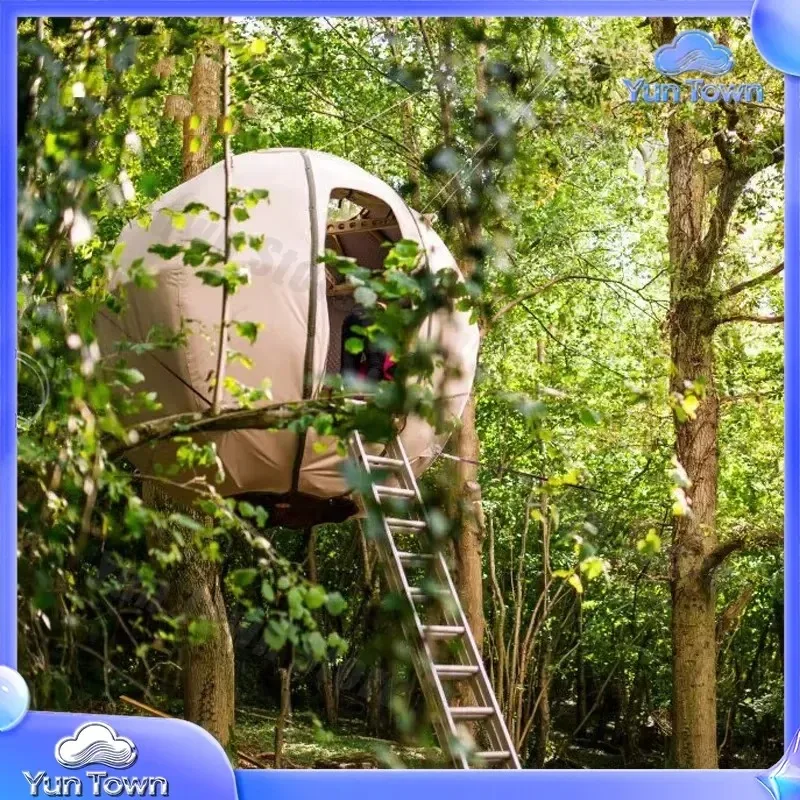 for BFactory for Camping Glamping Hanging Tree Tent Outdoor 3M 4M 5M 6M Diameter Treehouse Tent for Backyard Garden Yard Use