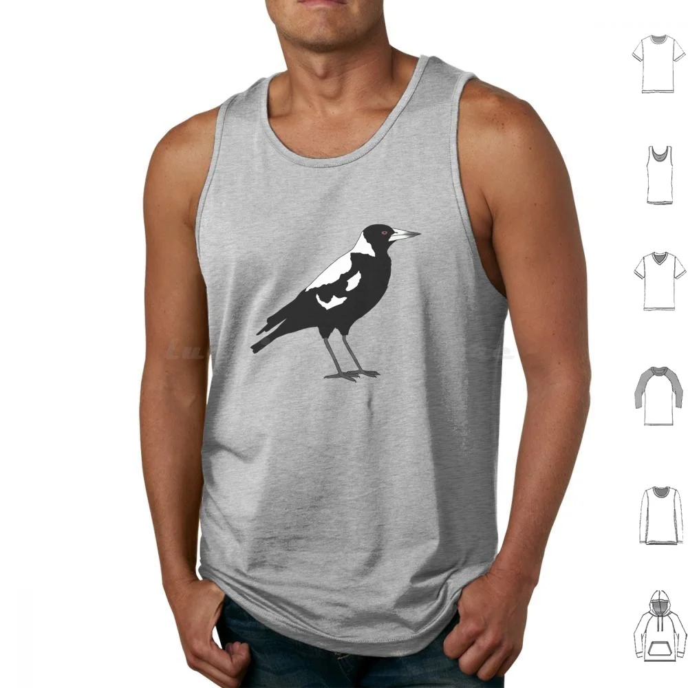 Australian Magpie Tank Tops Vest Sleeveless Magpie Australia Australian Magpie Australian Birds Bird Aussie Bird Watching