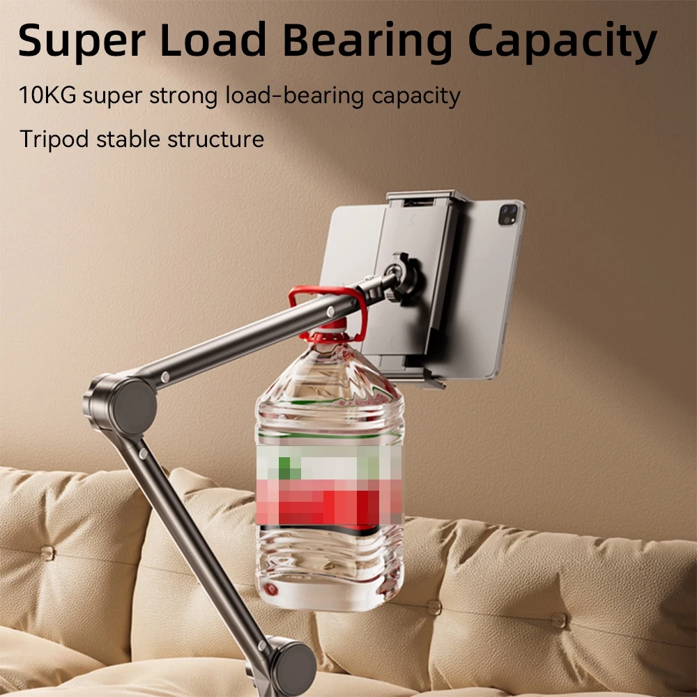 Tablet Holder iPad Desk Stand for 4~13In Phone Tablet with 360° Adjustable Foldable Metal Arm Tablet Bracket Holder