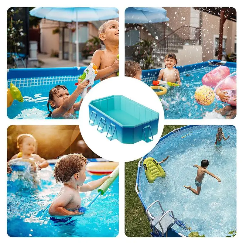 Foldable non-inflatable Swimming Pool for Kids Collapsible Portable Bath Tub Kiddies Pool Cat dog Shower Daily supplies