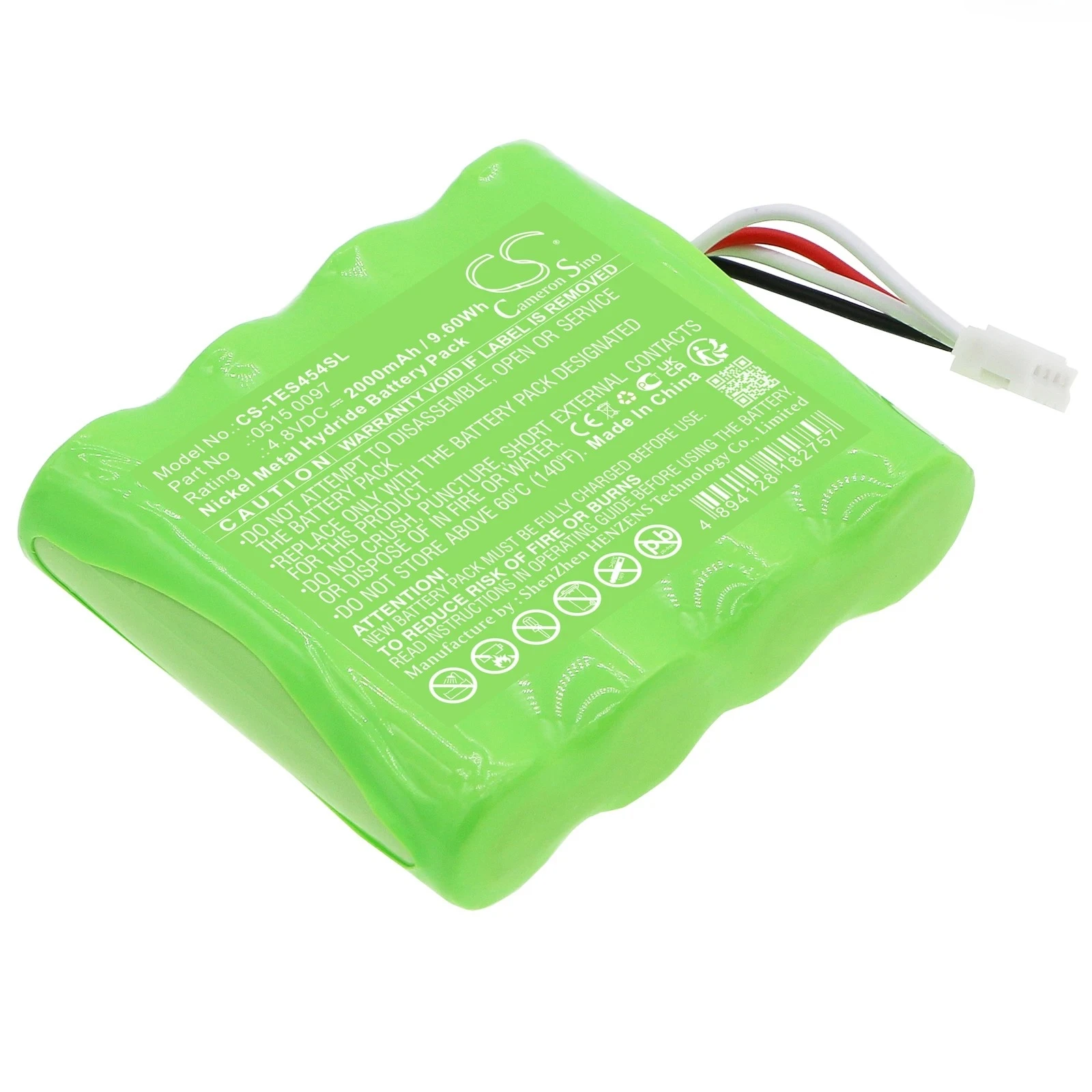 

4.8V 2000mAh Battery 0515 0097 for Testo 350 Control, 454 Control +TOOL