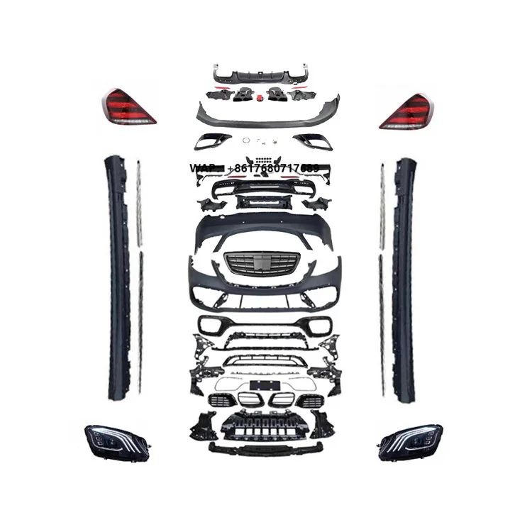 High Quality 2014-2017 W222 Front Bumper LED Headlight Plug and Play Retrofit Body Kit for