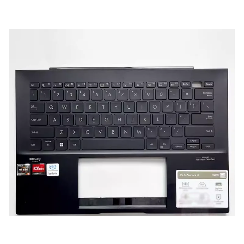

Upper Palmrest keyboard Cover C shell FOR ASUS Zenbook 14 OLED UX3402 US Black