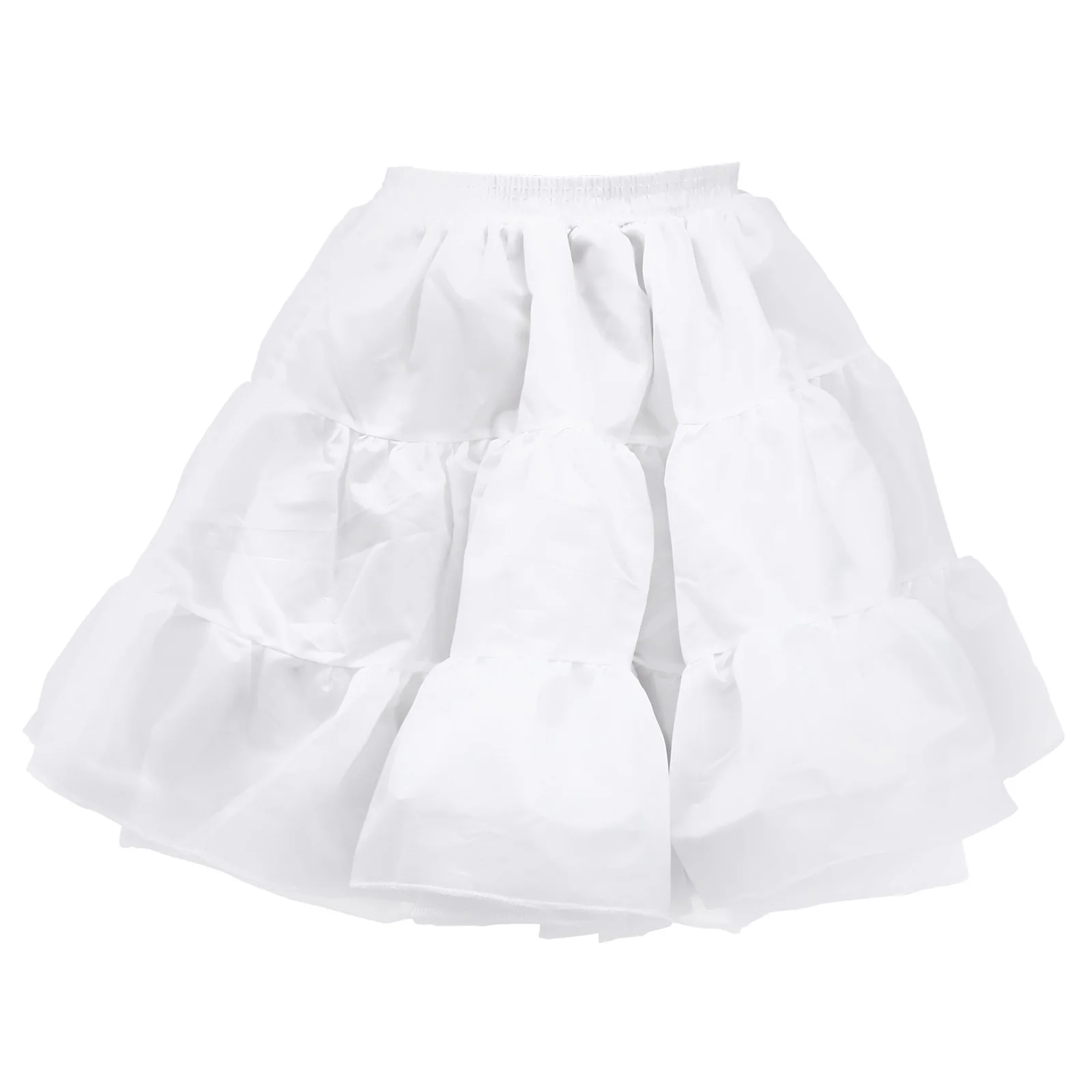 

Lolita Petticoat Elastic Waist Layered Tulle Skirt Female Underskirt Tutu Women Dress Pannier Adjustable Comfortable Non Wrinkle