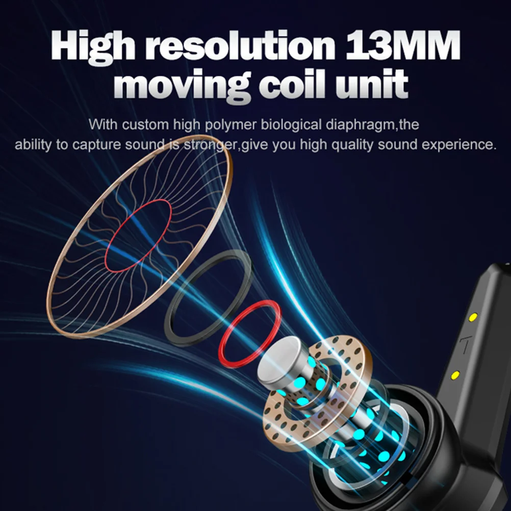 

1Set Earphone Superb Listening Lightweight Comfortable Fit Creative Design Wireless Earpiece Long-Lasting