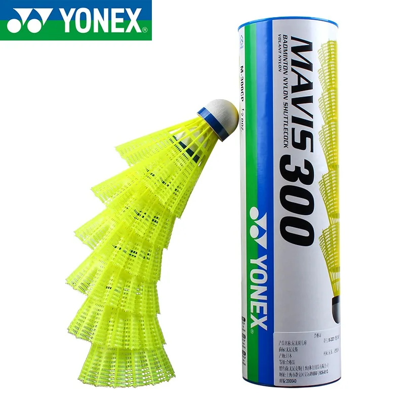 Yonex High Quality Mavis 300 Badminton Durable 6 Piece Nylon Balls Championship Badminton Training Badminton Indoor And Outdoor