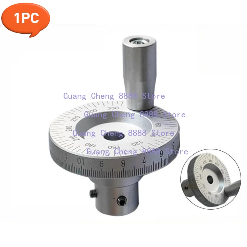 1PC Lathe Laser Engraving with Scale Handle, Sliding Table, Metal Circle Hand Wheel, Inner Diameter 8mm, 10mm
