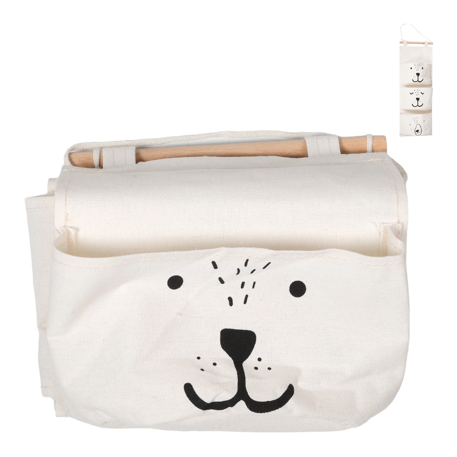 

Wall Hanging Storage Bag with Pockets Cotton Linen Organizer for Bedroom Office Living Room Hanging Storage Basket Wall