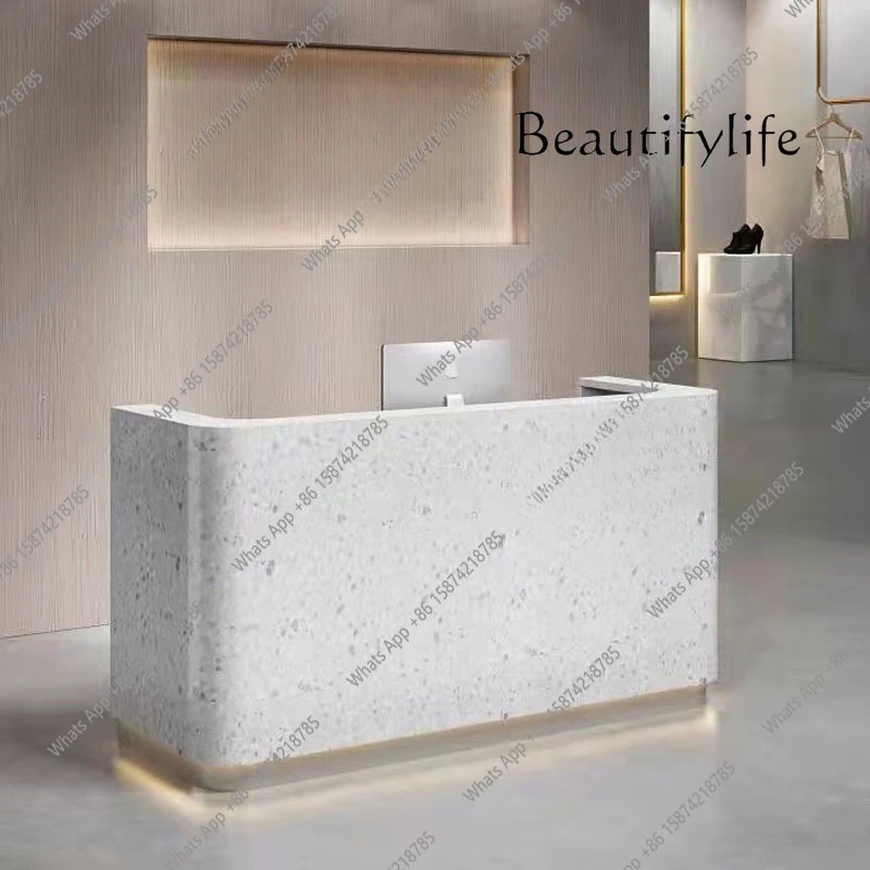 W Luxury Hotel Display Executive Reception Desks Company Mostrador Lounge Design Beauty Reception Desks Modern Shop Bar