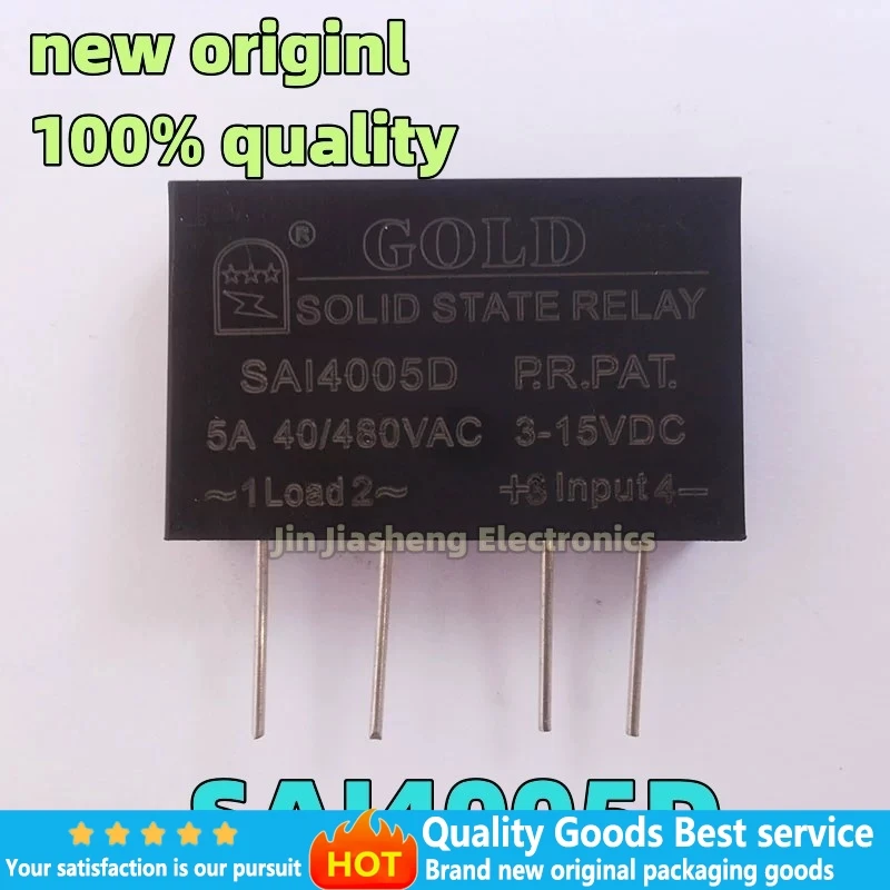 

(10 шт.) 100% новое SAI4005D 3-15 В постоянного тока в переменный ток 5 А SSR вход или выход 15-28 В 40-480 В печатная плата небольшое твердотельное реле однолинейное