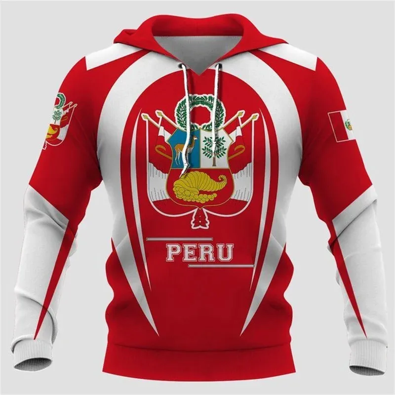 1 Piece Custom Your Picture Peru Flag 3D Printed Hoodie For Men Kids Casual Streetwear Sports Long Sleeve Sweatshirt Peru Emblem