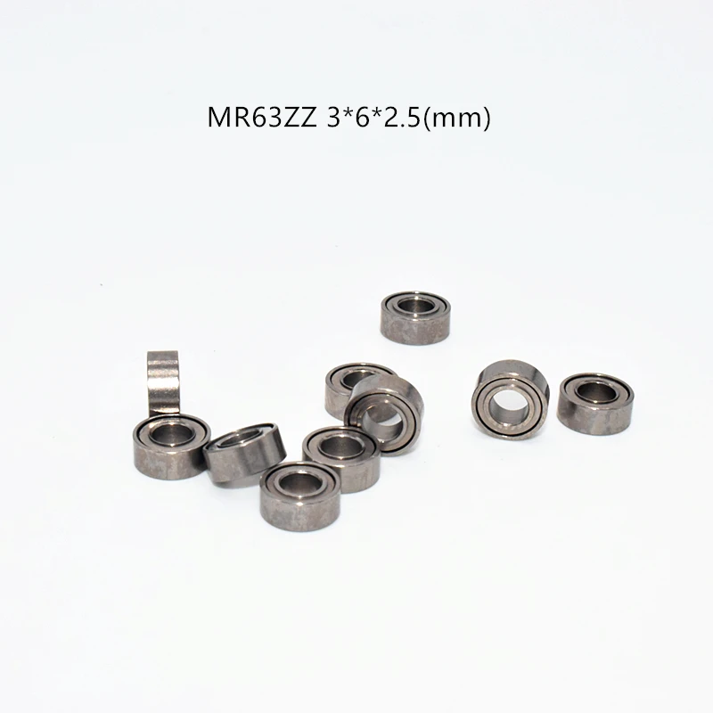 MR63ZZ 10pcs 3*6*2.5(mm) Chrome Steel Metal Sealed Miniature Bearings