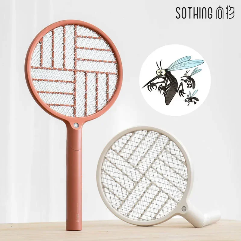 

Sothing Electric Mosquito Swatter LED Rechargeable Collapsible USB Charging Fly Mosquito Zapper Swatter Killer