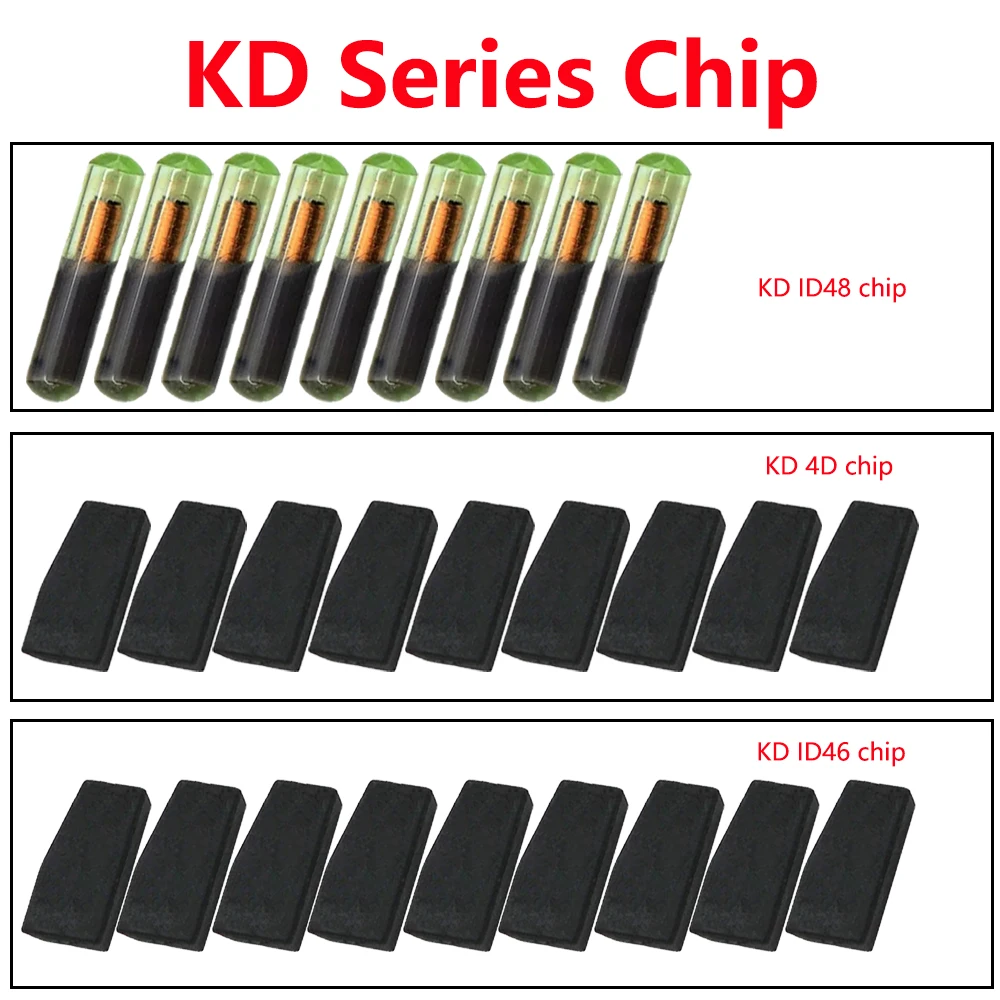 10szt/lot KD Car Key Chip Auto Chip KD ID4C/4D KD ID48 ID46 KD-4D KD-46 KD-48 Copy Transponder Chip for KEYDIY KD-X2