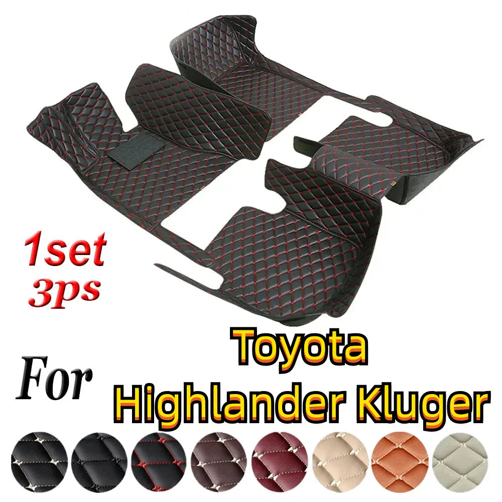 

Custom Car Floor Mat For Toyota Highlander Kluger 2007-2023 Years Custom Luxury Carpet Liner Waterproof Anti-Slip