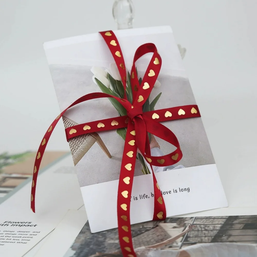

Лента на День святого Валентина, романтическая лента для горячего тиснения, лента с сердечком, высокое качество для подарочной коробки, День святого Валентина, юбилей