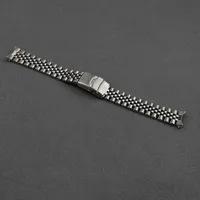 Para Seiko Presage SSA343 Cocktail Time 20mm plata Jubilee correa de reloj de acero pulsera con cierre de Rolamy