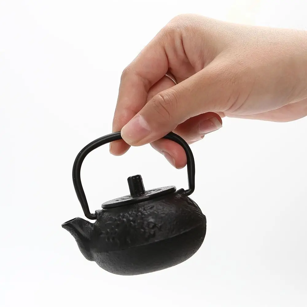 50ml Mini Cast Iron Teapot Copper Handle Elegant Palm-Sized Tea Kettle Ergonomic Traditional Imitation Japanese Kettle