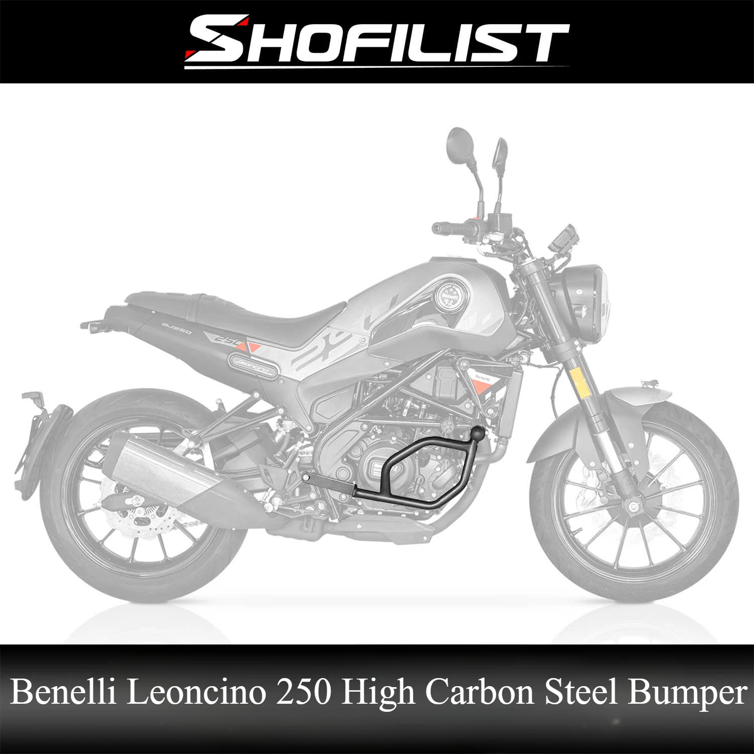 For Benelli Leoncino 250 Motorcycle Bumper High Carbon Steel Bumper Spring Buffer Anti Fall Bumper Protection Frame