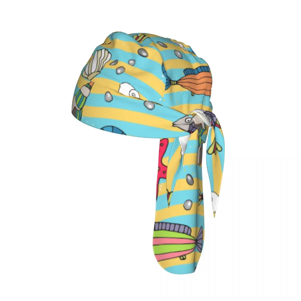 

Bicycle Headband Cap Sea Wavy Sand With Scattered Shells Starfish Fish Cycling Headscarf Quick-dry Sun-Protective Hat Head Scarf