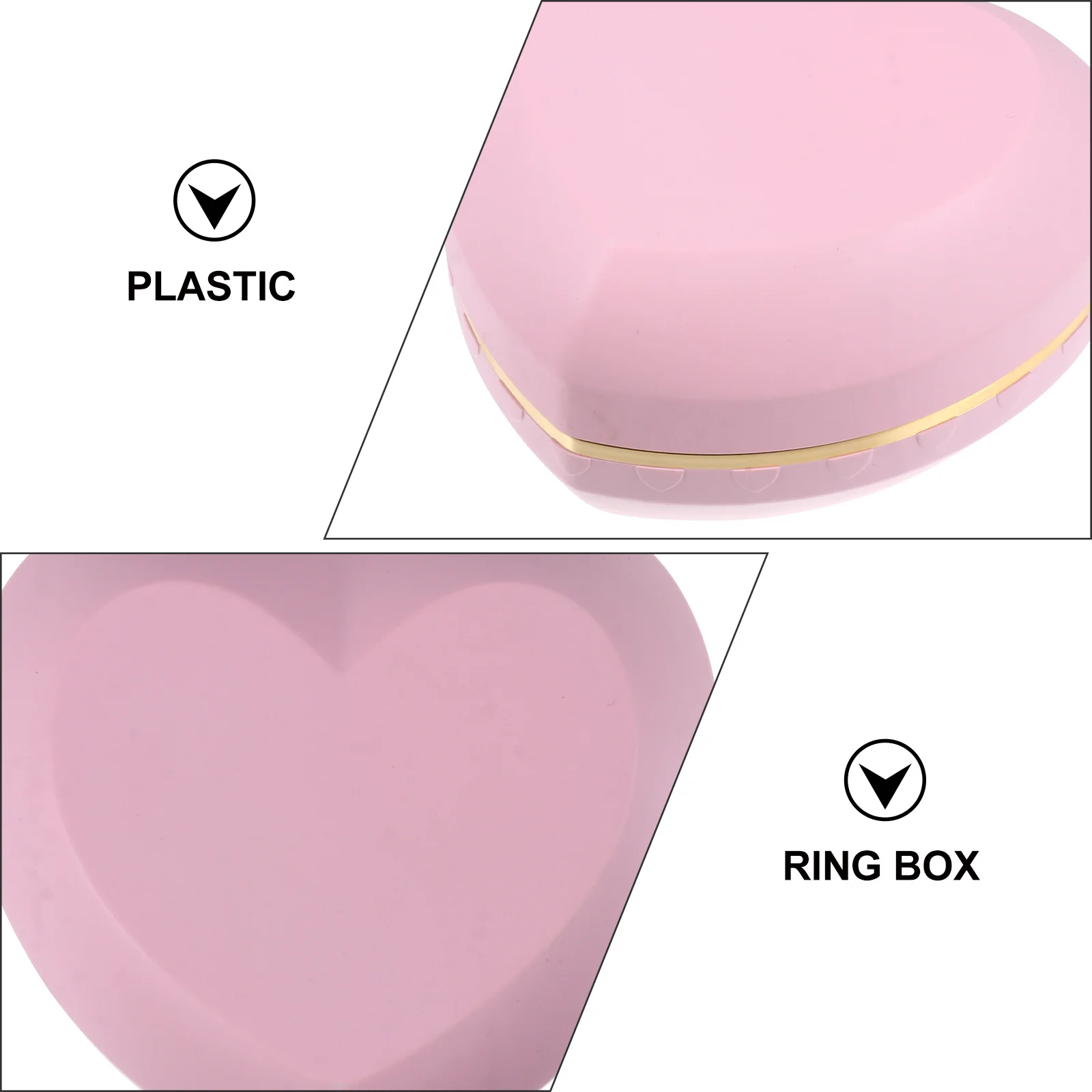 1Pcs Heart Shape LED Lighted Jewelry Box Ring Storage Case Wedding Engagement Gift Jewelry Box Ring Storage Case