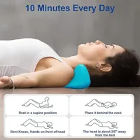 Portable Neck & Shoulder Massager Pillow - Cervical Spine Acupressure for Pain Relief, Office/Home Use