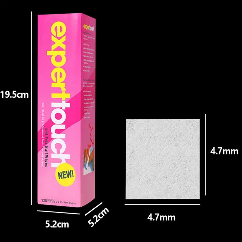 325pcs/box Disposable Nail Polish Remover Cotton Pads Lint Free Nail Wipes For Gel Glue Makeup Manicure Cleaning Tool Paper