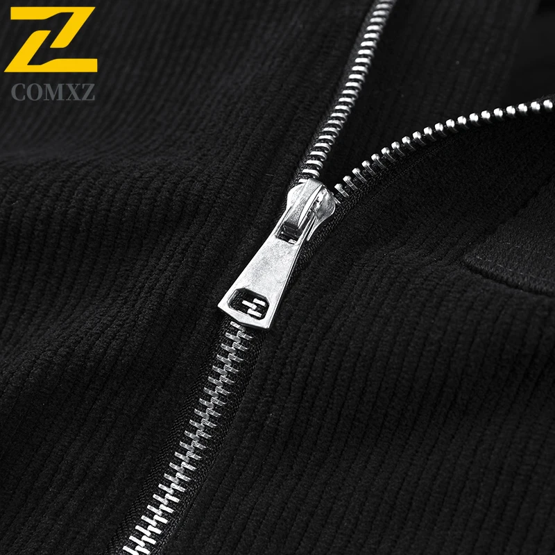 Men\'s Baseball Suit Spring and Autumn Fashion Loose Corduroy Trendy High Street Stand up Collar Coat Men Versatile Flying Jacket