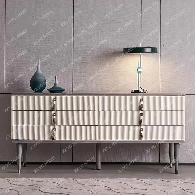 

retro bedroom chest, Italian minimalist entrance entrance, wind side cabinet