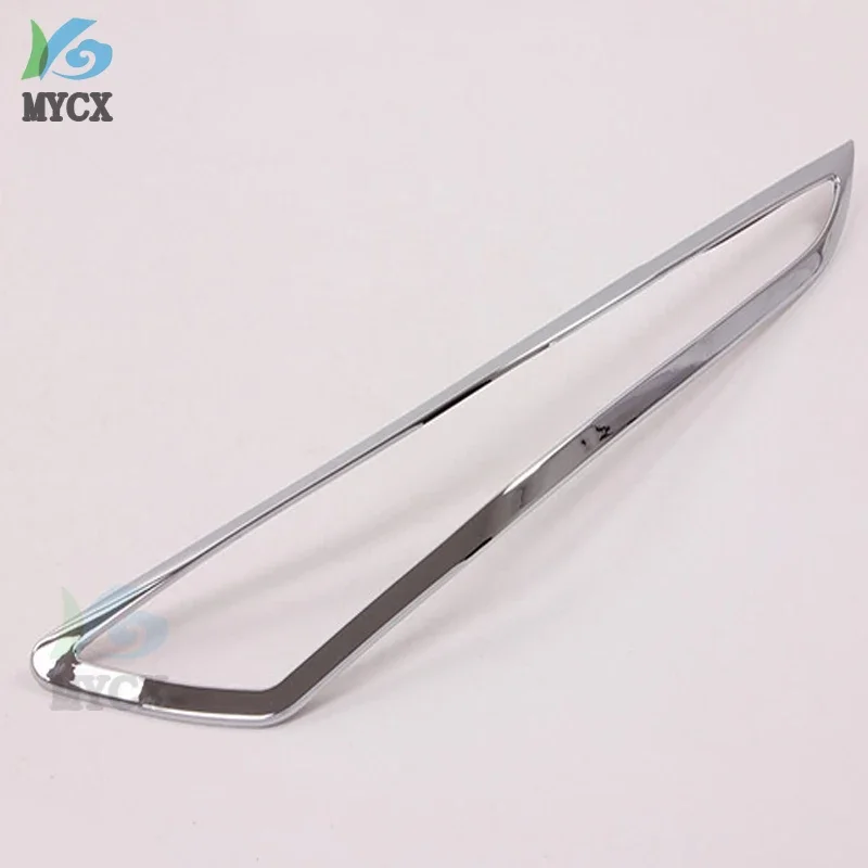 ABS Chrome Front Lamp Cover Headlight Frames Protector Auto Accessories 2pcs For Hyundai Santa Fe ix45 2019 2020 2021
