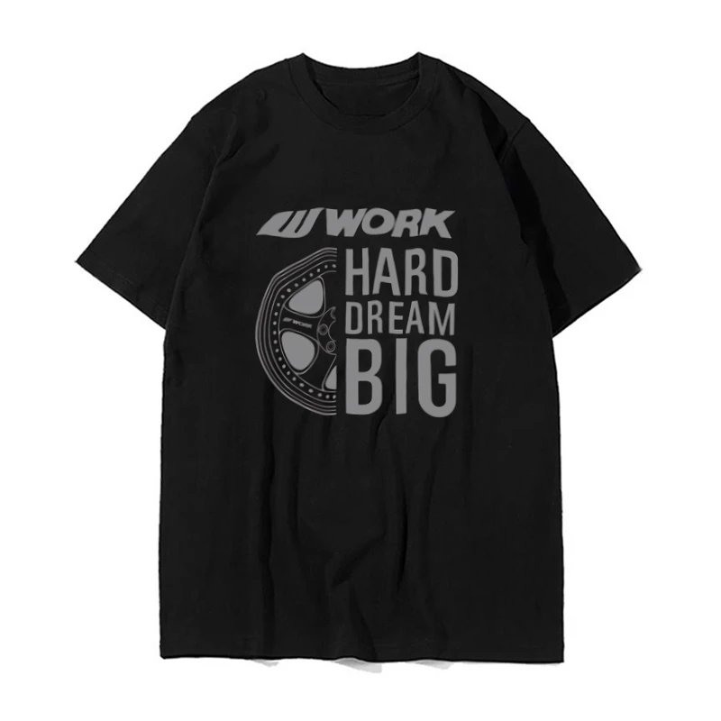 

2025 New Work Wheel Hub T-Shirt JDM Modified Car Culture Racing Forged S1 Tire Bell Pure Cotton Loose Fit Short Sleve Streetwear