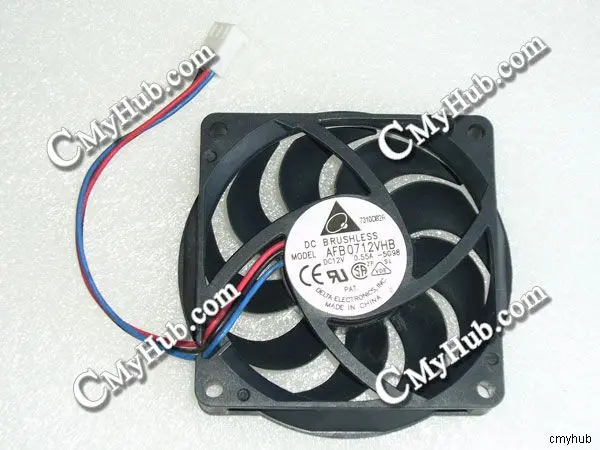 Вентилятор охлаждения для DELTA ELECTRONICS AFB0712VHB DC12V 0,55A 7015 7CM 70 мм 70X70X15 мм 3-контактный AFB0712VHB-5G98 охлаждающий вентилятор