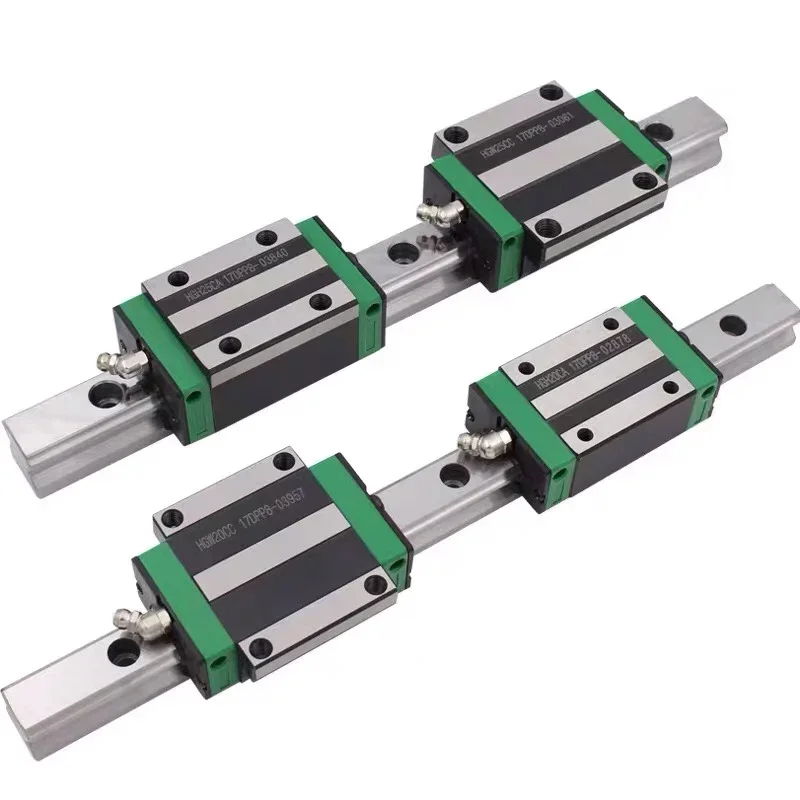 2pcs HGR15 HGR20 Square Linear Guide Rail + 4pcs HGH15CA HGH20CA  Flange Slide Block Carriage HGW15CC HGW20CC for CNC Router