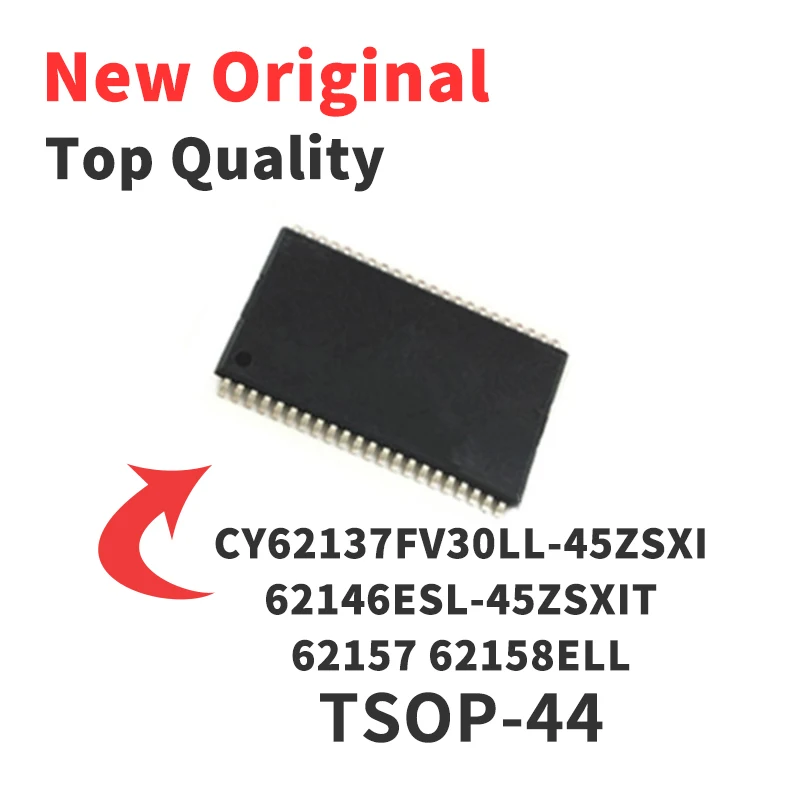 (1 Piece) CY62157ESL-45ZSXI CY62146ESL-45ZSXI CY62137FV30LL-45ZSXI CY62158ELL-45ZSXI TSOP-44 Original New Chip