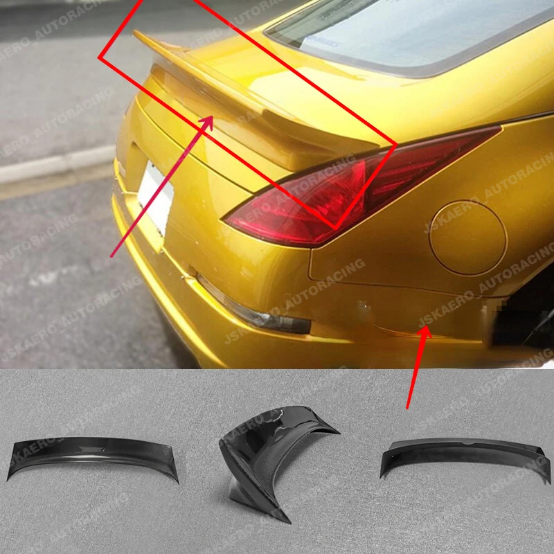 

For Nissan 03-08 Z33 350Z Carbon Fiber Rear Trunk Spoiler Ducktail Wing Boot Lip