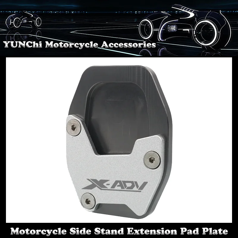 

Motorcycle CNC Kickstand Foot Side Stand Extension Pad Plate Bracket For HONDA X-ADV750 2021 2022 2023