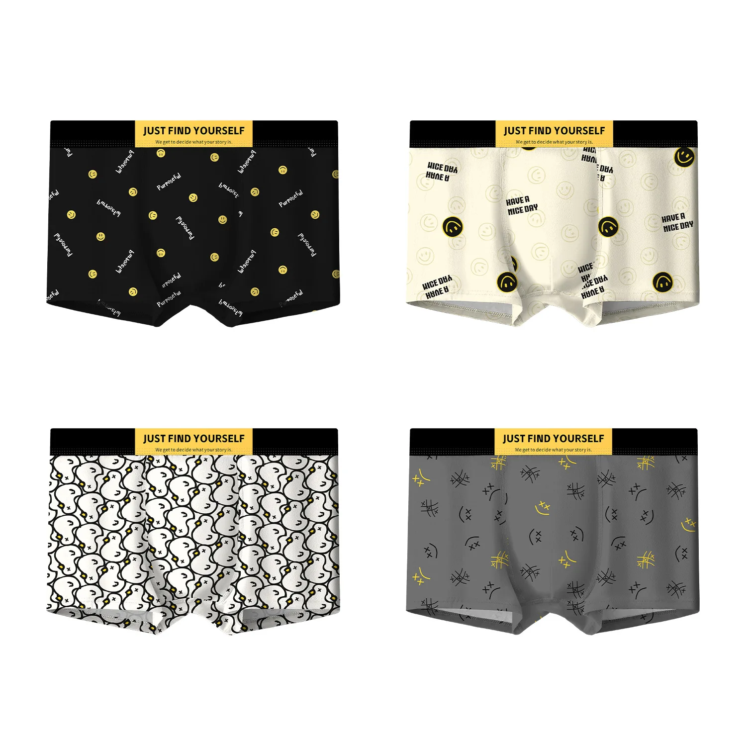 

Мужские хлопковые трусы-боксеры для мальчиков-подростков, антибактериальное нижнее белье, модный принт со средней посадкой, дышащие, мягкие, комфортные, на каждый день, оптовая продажа