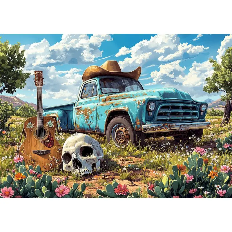 

GATYZTORY Oil Painting By Numbers On Canvas Pumpkin Car Coloring By Numbers For Adults Gift For Handiwork Home Decor Landscape