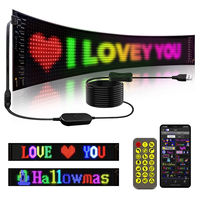 Car LED Matrix Pixel Flexible Panel Night Light DIY Programmable Display Bluetooth App Control Logo Light Car Windows Bars Party