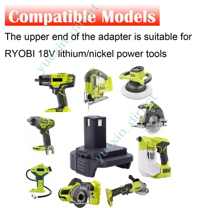 Adaptador para batería de iones de litio Makita de 18V, convertidor a Ryobi ONE + 18V, herramientas eléctricas portátiles inalámbricas, conector