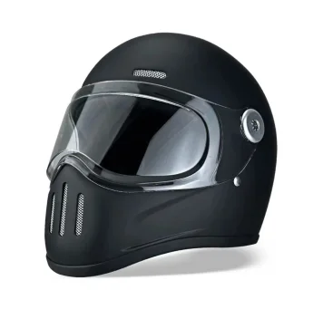 Factory Direct,Vintage Full Face Helmet with Visor - Fiberglass, 3C&DOT Certified