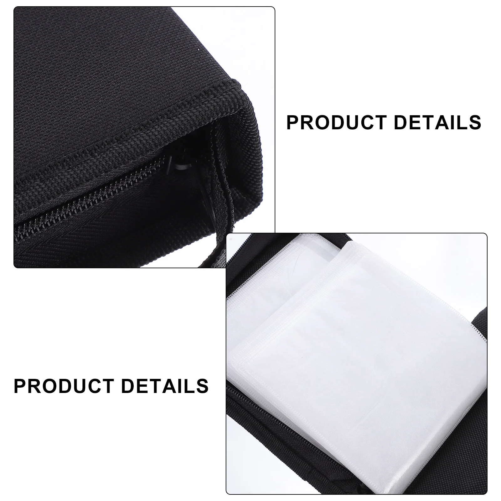 

Large Capacity CD Bag Case Storage Organizer Holder Disc Binder Sleeve Wallet with Zipper Closure Portable for Music
