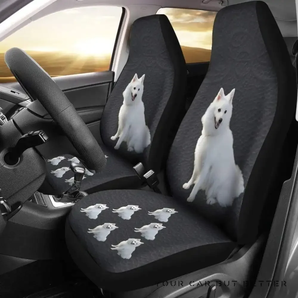 

Japanese Spitz Car Seat Covers,Pack of 2 Universal Front Seat Protective Cover