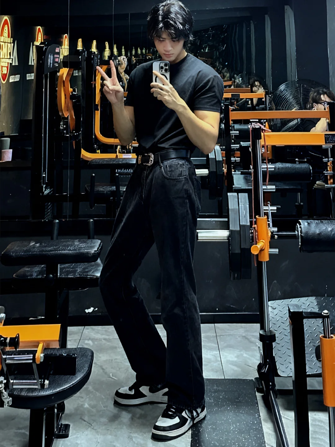 

Мужские зимние джинсы Bla Slim Fit Flared с эластичной тканью, облегающие, в американском стиле High Street Vibe, прямые штанины