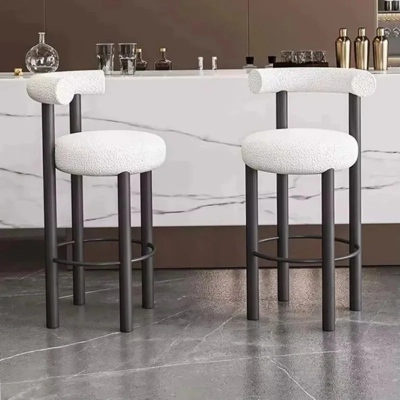 Bar Chair Luxury Nordic Dining Chair Backrest High Chair Bar Stool High Stool Island Table Chair Bar Chair Front Desk Chair High