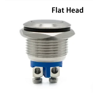 16 mm 1NO DWWERSFASSUNGSFASSUNG FLAHE KASTE WASSMEMMETARY METALL -Verstärkungsschalter Schalter Schraubanschluss Auto Glockenanterminal PC -Netzschalter 10 Hauptverkaufs -PC -Taste - №1
